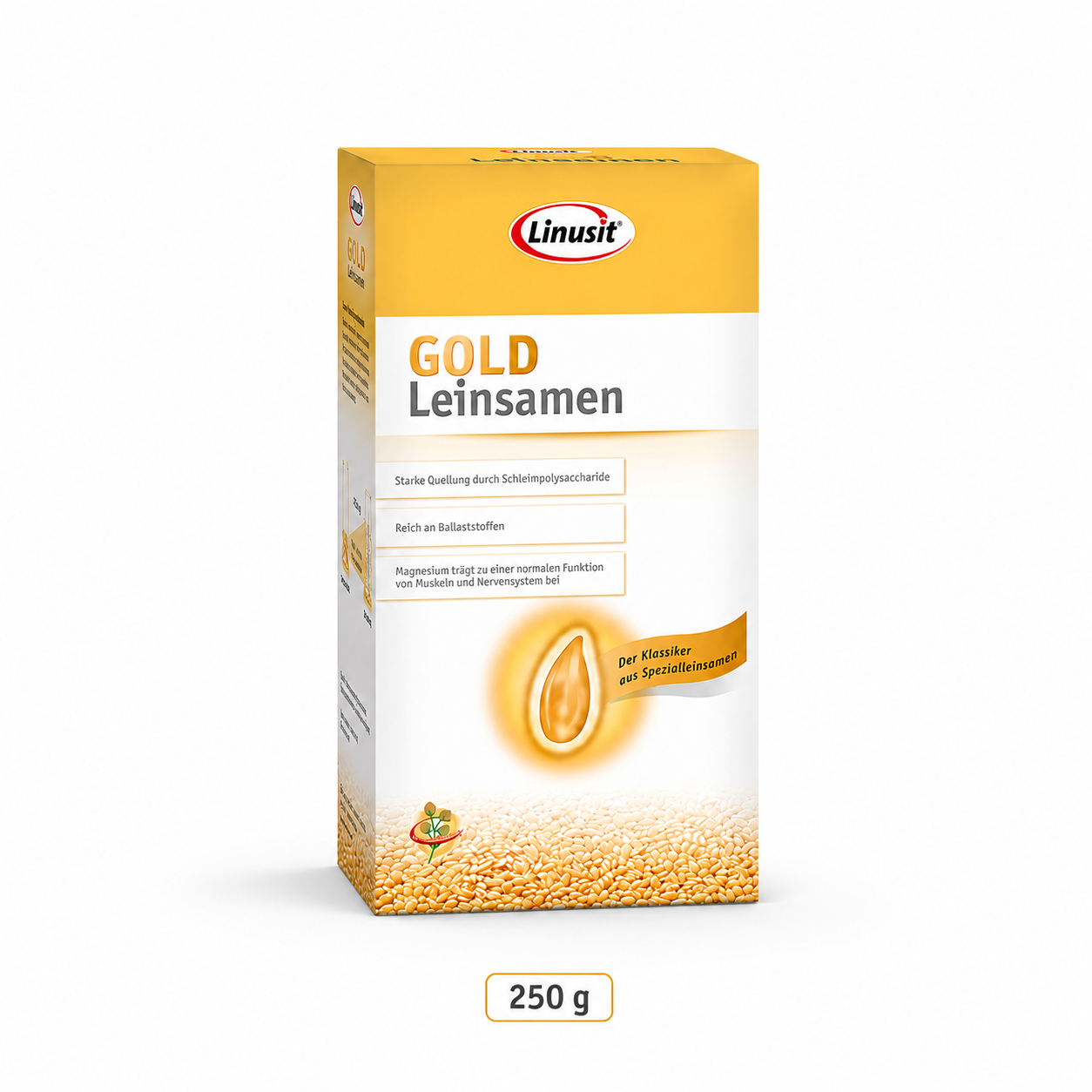 Linusit Gold Leinsamen 250 g Packung