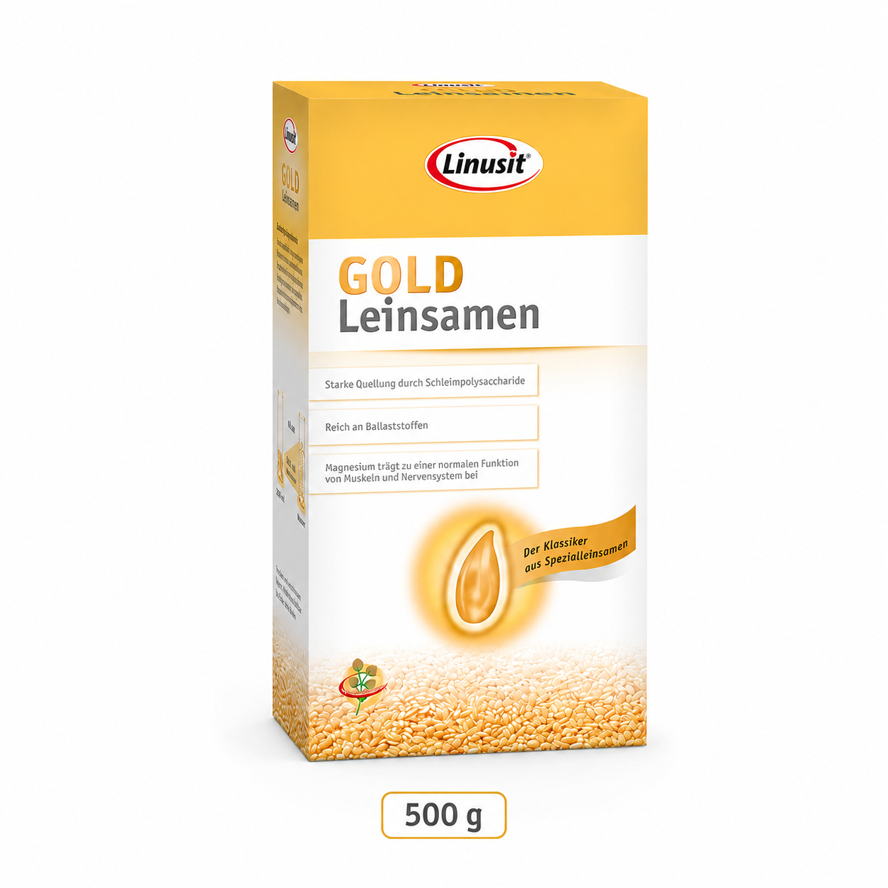 Linusit Gold Leinsamen 500 g Packung