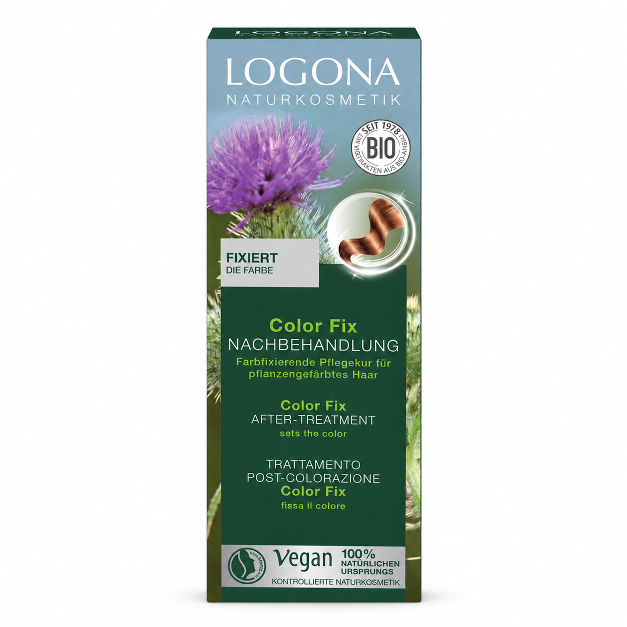 LOGONA Color Fix Nachbehandlung 100 ml – farbfixierende Pflegekur für pflanzengefärbtes Haar