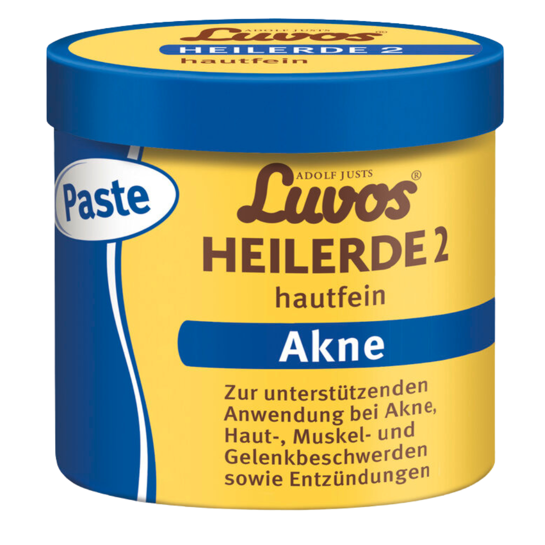 Luvos Heilerde 2 hautfein Paste gegen Akne – gebrauchsfertige Heilerde zur unterstützenden Anwendung bei Haut-, Muskel- und Gelenkbeschwerden in 720g Dose