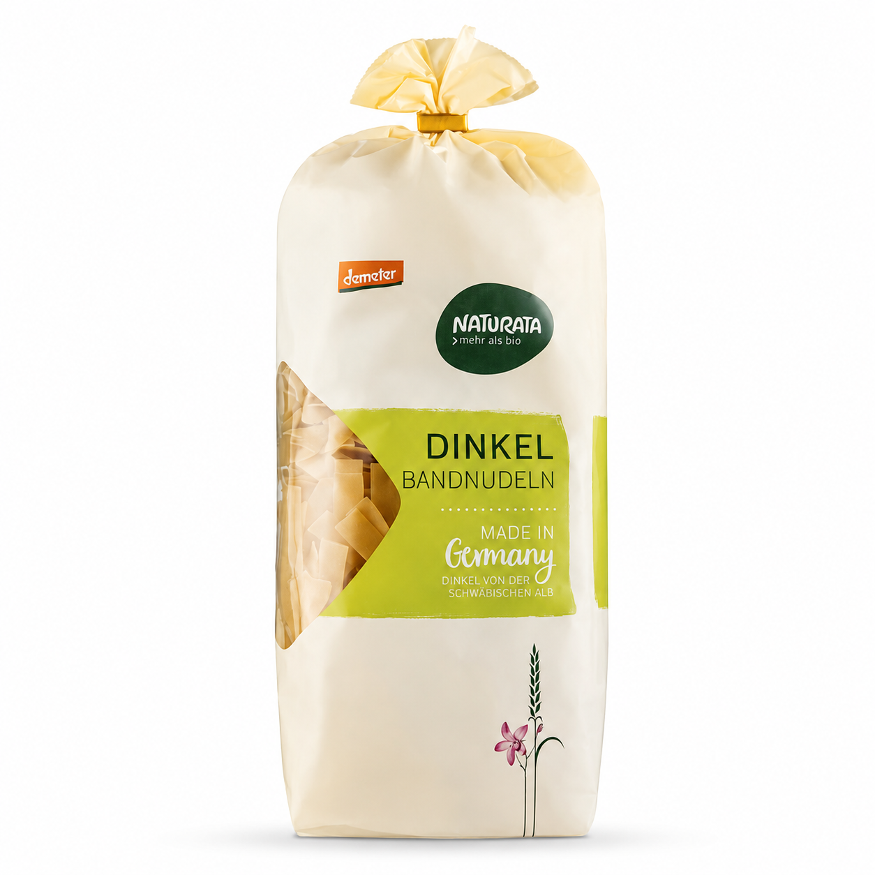 Naturata Dinkel-Bandnudeln hell in Demeter-Qualität, 500 g Packung