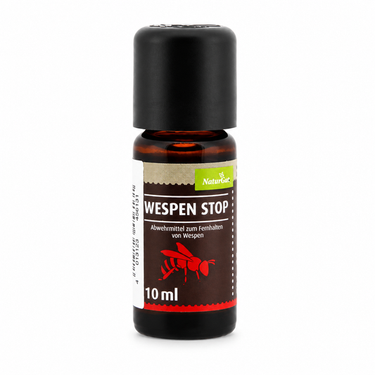 NaturGut Wespen Stop Abwehrmittel 10 ml in brauner Glasflasche mit schwarzem Verschluss