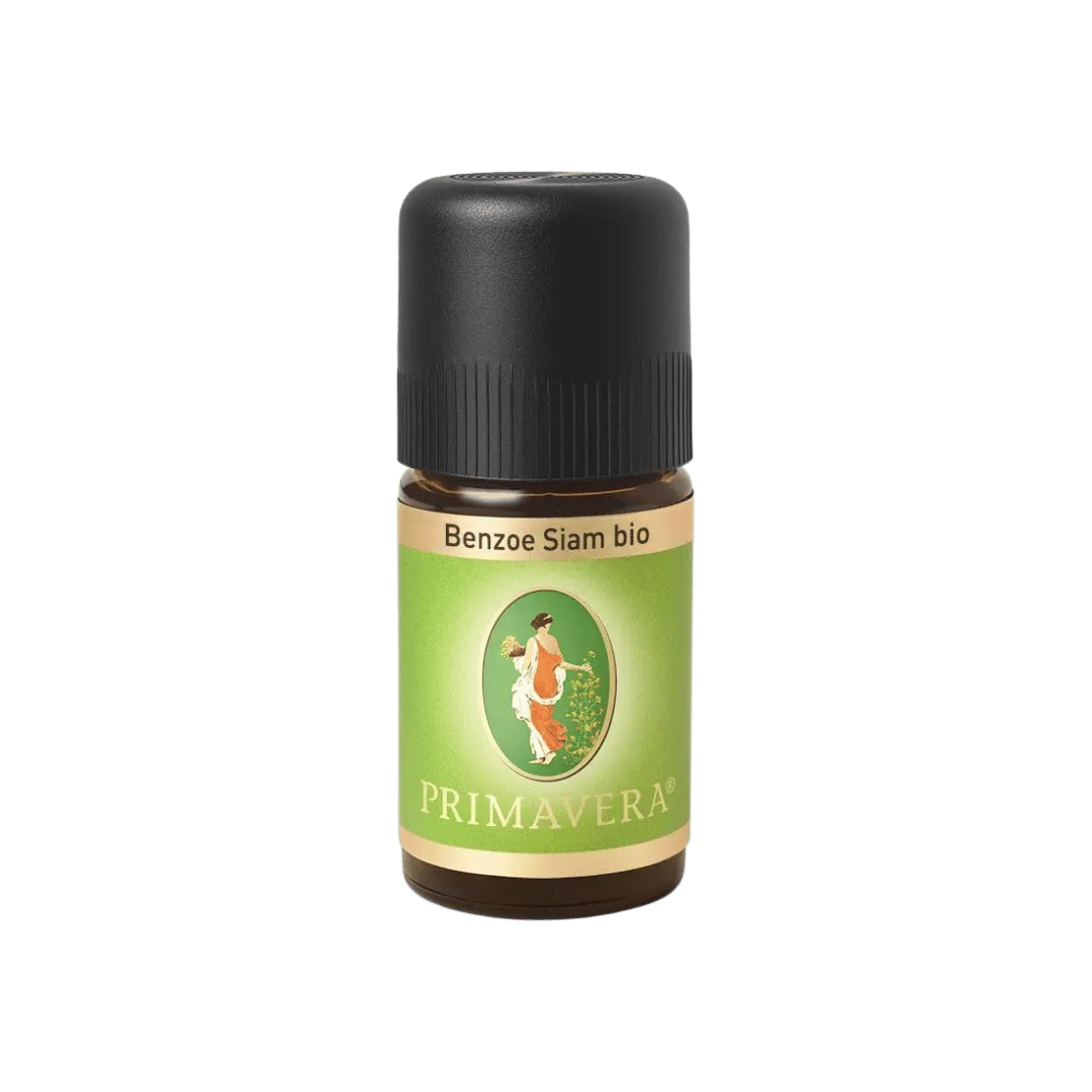 PRIMAVERA Benzoe Siam bio 5 ml – ätherisches Bio-Öl mit warm-süßem, vanilligem Duft, ideal für Aromapflege und Hautpflege