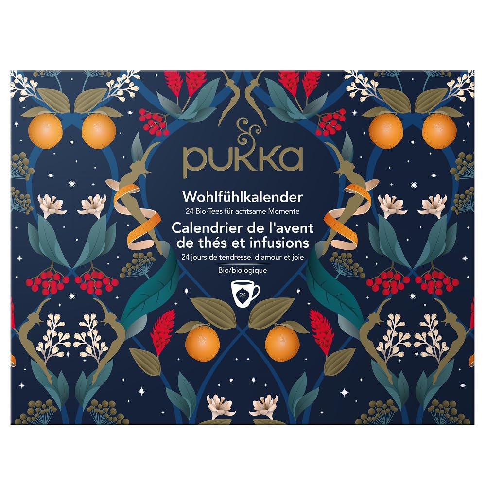 Pukka Tee Adventskalender Vorderseite mit dekorativem Motiv