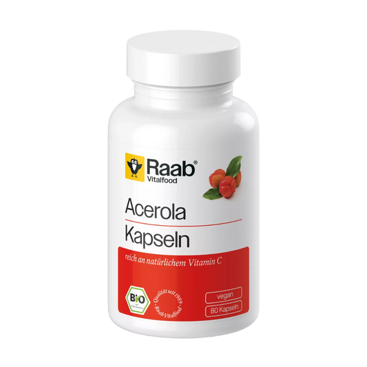 Raab Bio Acerola Kapseln 80 Stück – Nahrungsergänzung mit natürlichem Vitamin C