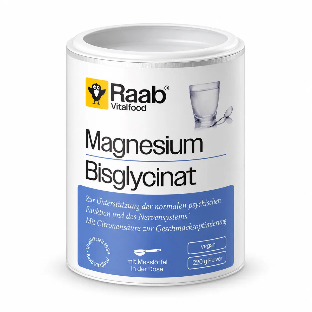 Raab Vitalfood Magnesiumbisglycinat Pulver 220 g Dose