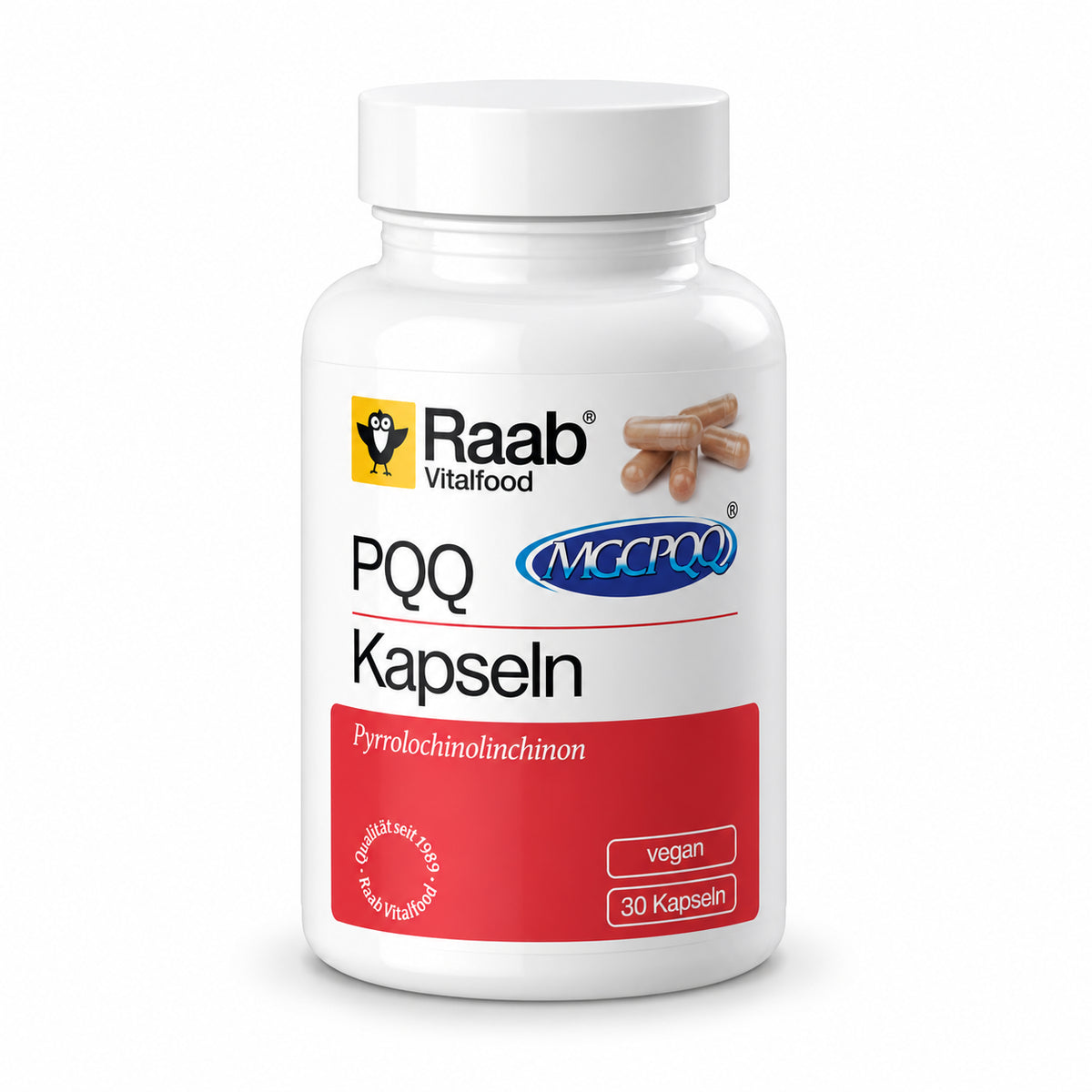 Raab Vitalfood PQQ Kapseln mit MGCPQQ, 30 Kapseln