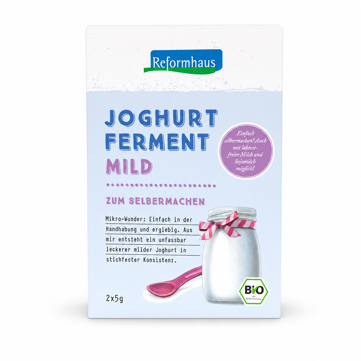Reformhaus Joghurt Ferment Mild bio 2x5g zum Selbermachen für milden stichfesten Joghurt