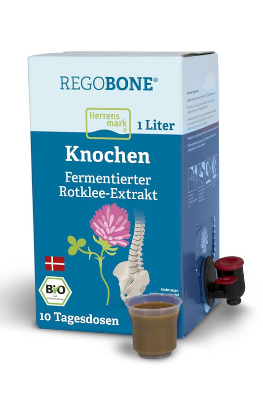 REGOBONE 1 L – fermentierter Rotklee-Extrakt für starke Knochen von Herrens Mark (Bag-in-Box)