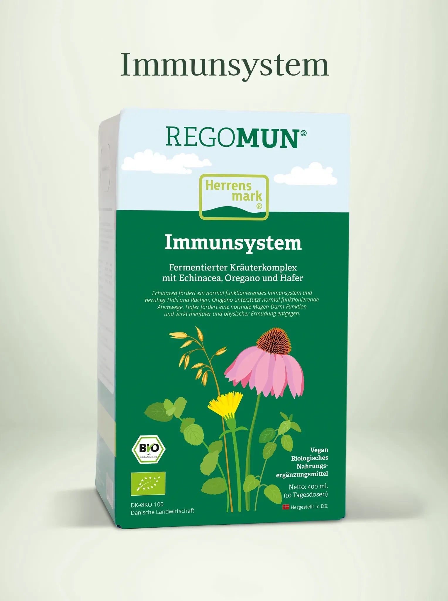 REGOMUN 400 ml Packung von Herrens Mark – fermentierter Kräuterkomplex für das Immunsystem