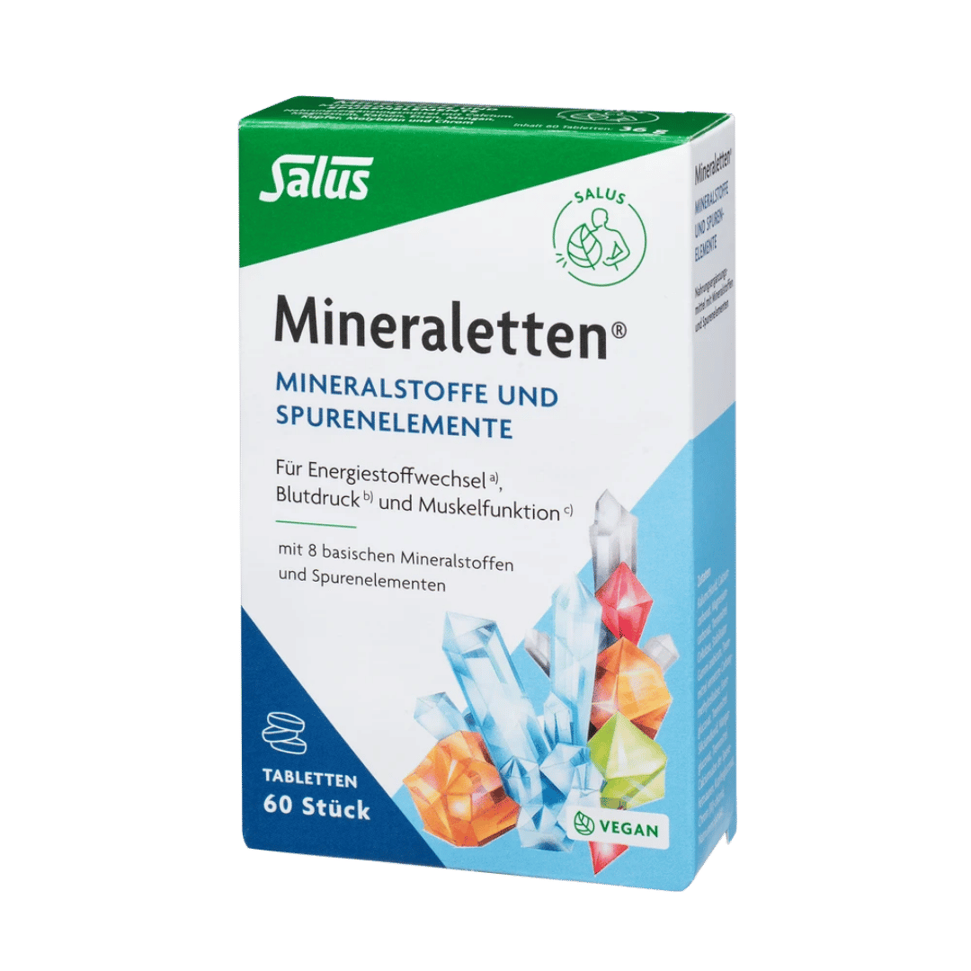 Salus Mineraletten 60 Tabletten Packung – Mineralstoffe & Spurenelemente