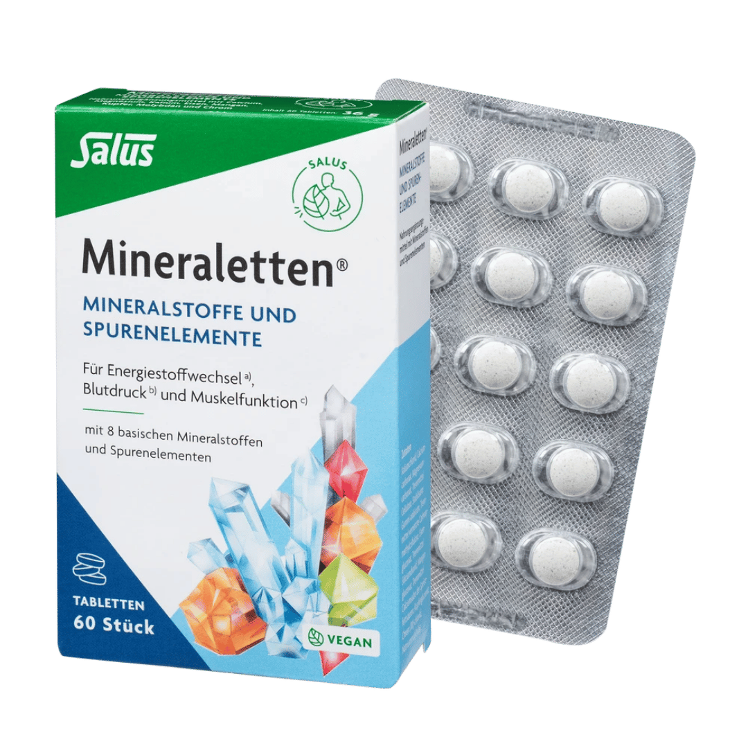 Salus Mineraletten Mineralstoffe Spurenelemente – Packung und Blister