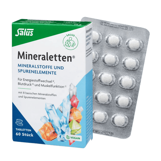 Salus Mineraletten Mineralstoffe Spurenelemente – Packung und Blister