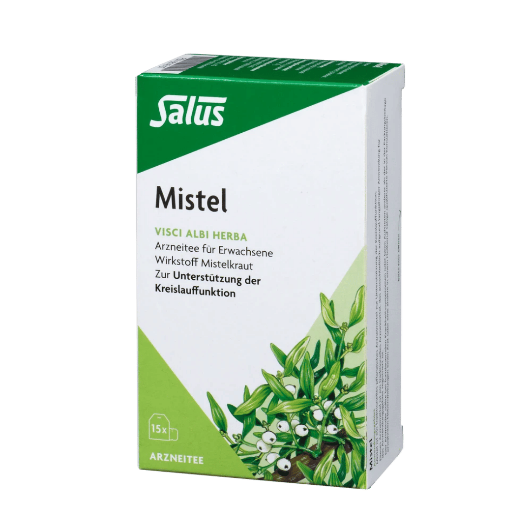 Salus® Mistel Arzneitee in Filterbeuteln – 15x2 g Packung mit Mistelkraut, pflanzliches Arzneimittel zur Unterstützung der Kreislauffunktion