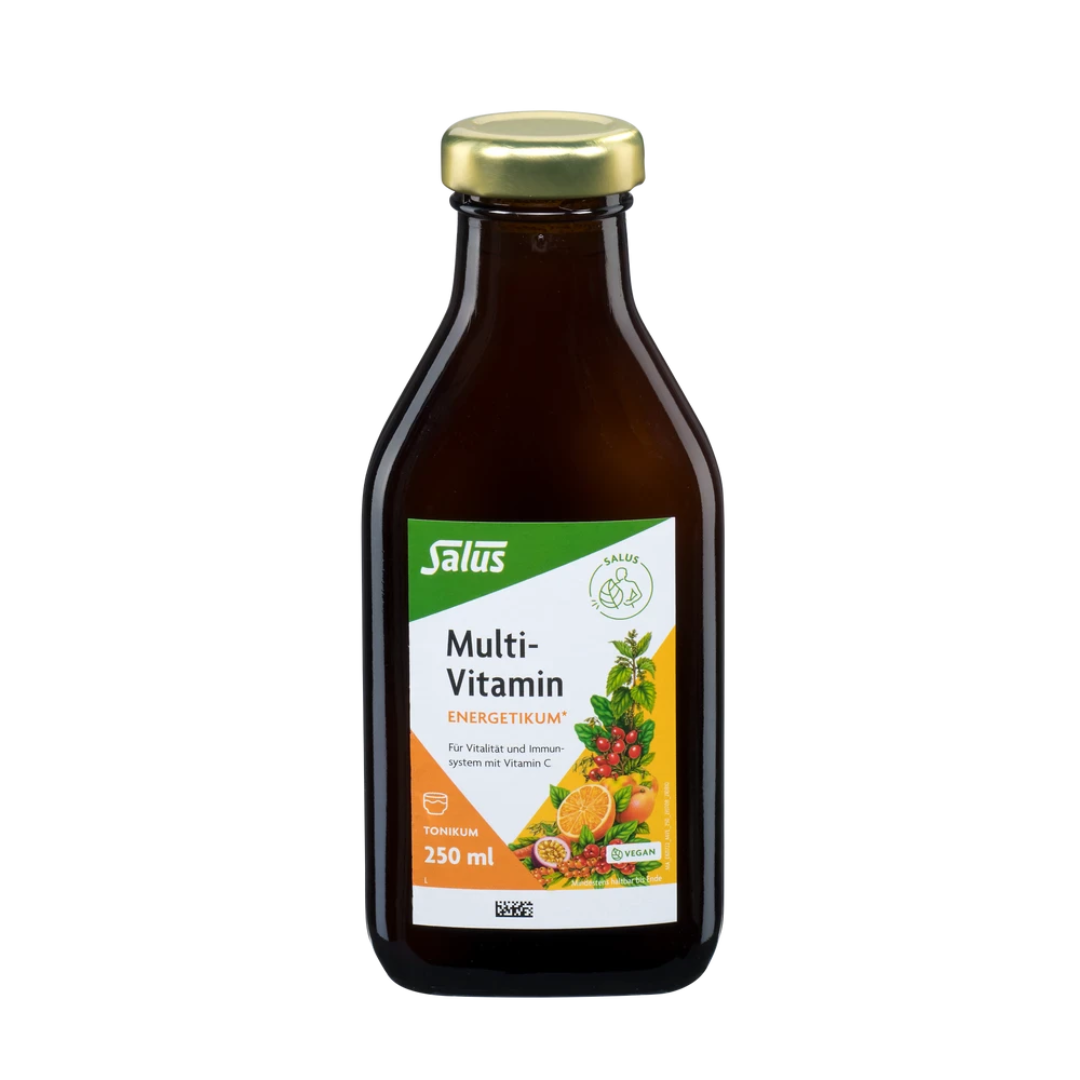Salus Multi-Vitamin-Energetikum 250 ml Glasflasche – vegan, glutenfrei, laktosefrei