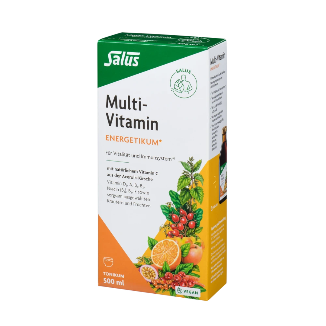 Salus Multi-Vitamin-Energetikum 500 ml – Vitamin-Tonikum mit Acerola, Kräutern und Früchten