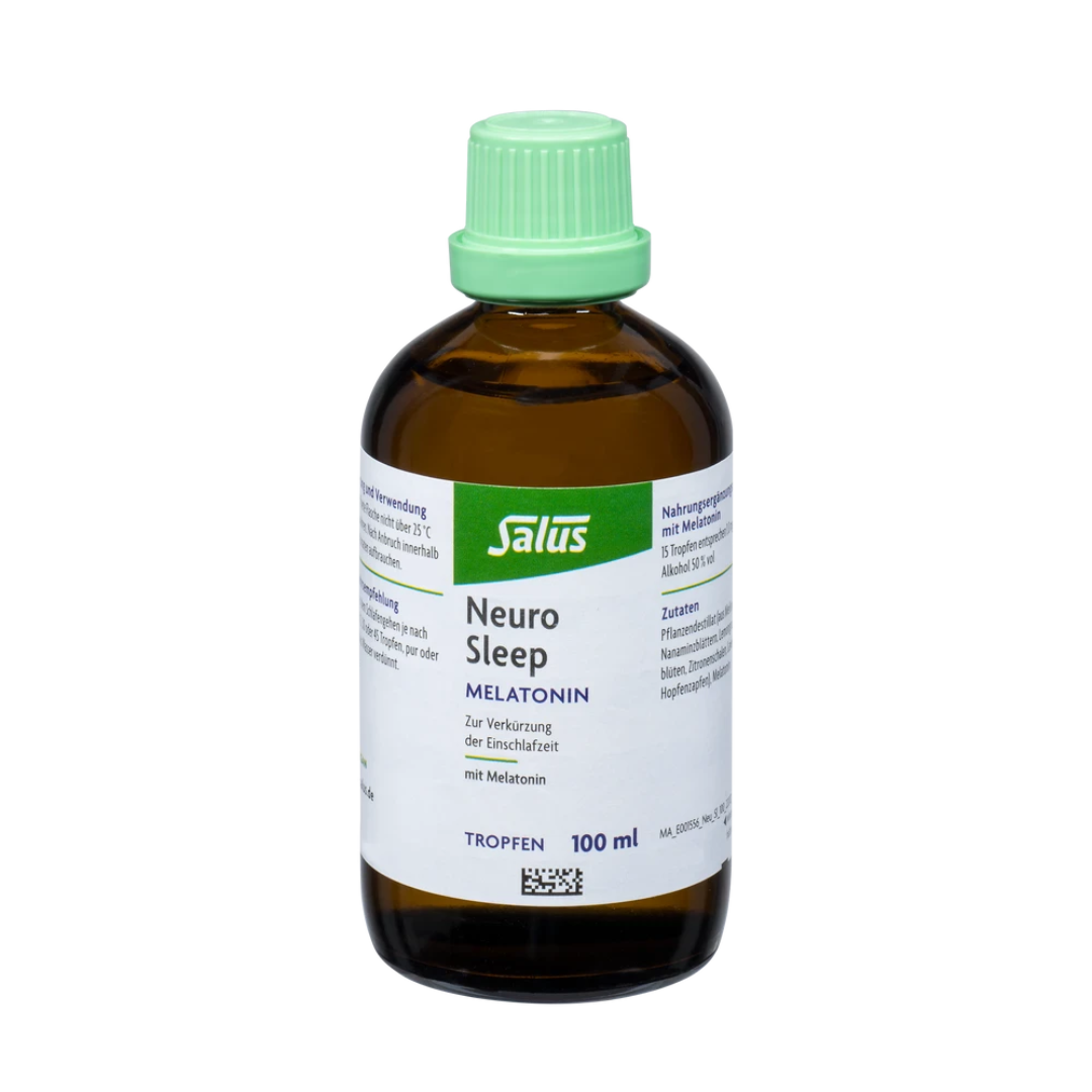 Salus Neuro Sleep Melatonin Tropfen 100 ml – Braunglasflasche mit Etikett