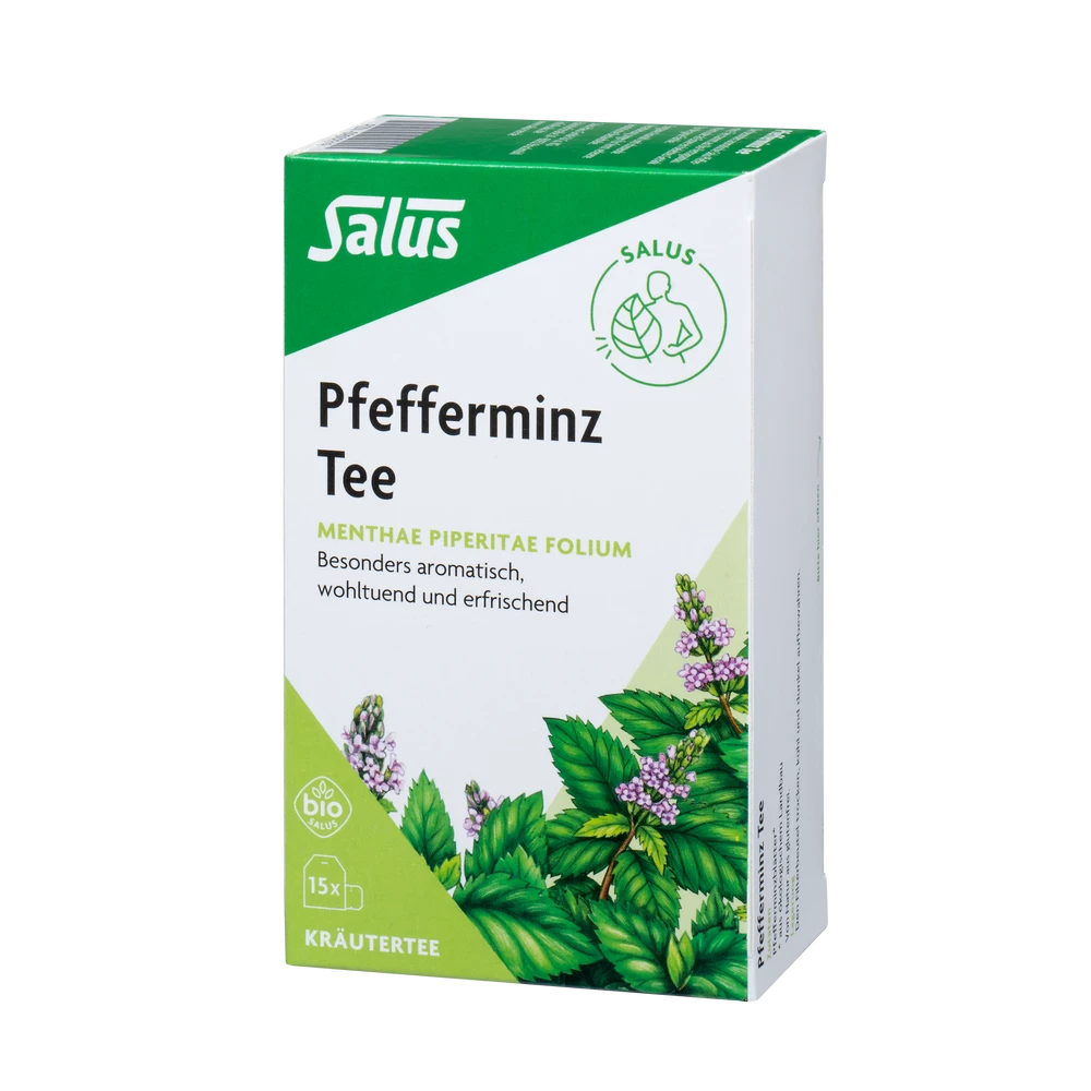 Salus Pfefferminz Tee bio 15 Filterbeutel – aromatischer Bio-Kräutertee aus 100 % Pfefferminzblättern