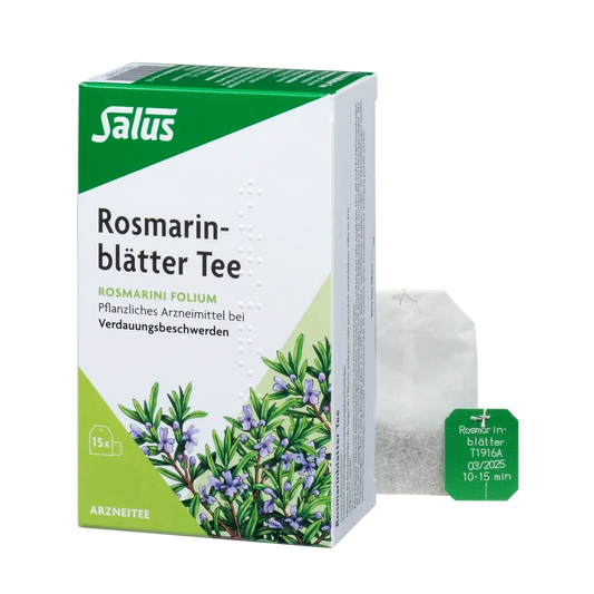 Salus Rosmarinblätter Tee Bio in Filterbeuteln – 15 Stück Arzneitee bei Verdauungsbeschwerden, vegan und ohne Zusatzstoffe