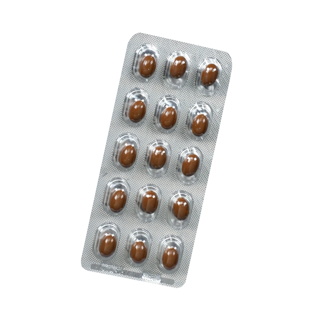 Blisterpackung mit braunen Weichkapseln der Salus Sabal Kürbis Kapseln 90 Stück