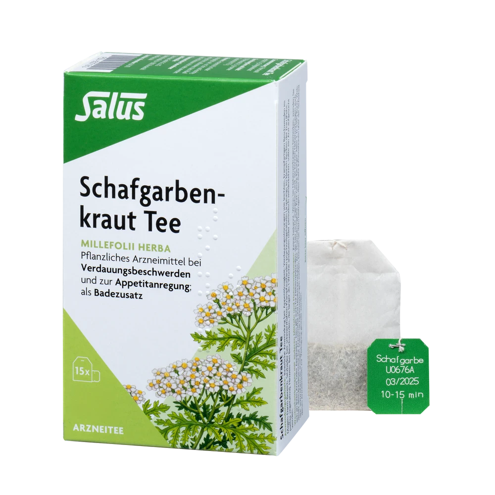 Salus Schafgarbenkraut Tee bio 15 Filterbeutel – Arzneitee in Faltschachtel mit Teebeutel