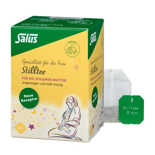Salus Stilltee Bio Packung mit losem Teebeutel – Bio-Kräutertee für stillende Mütter, neue Rezeptur, 15 Filterbeutel

