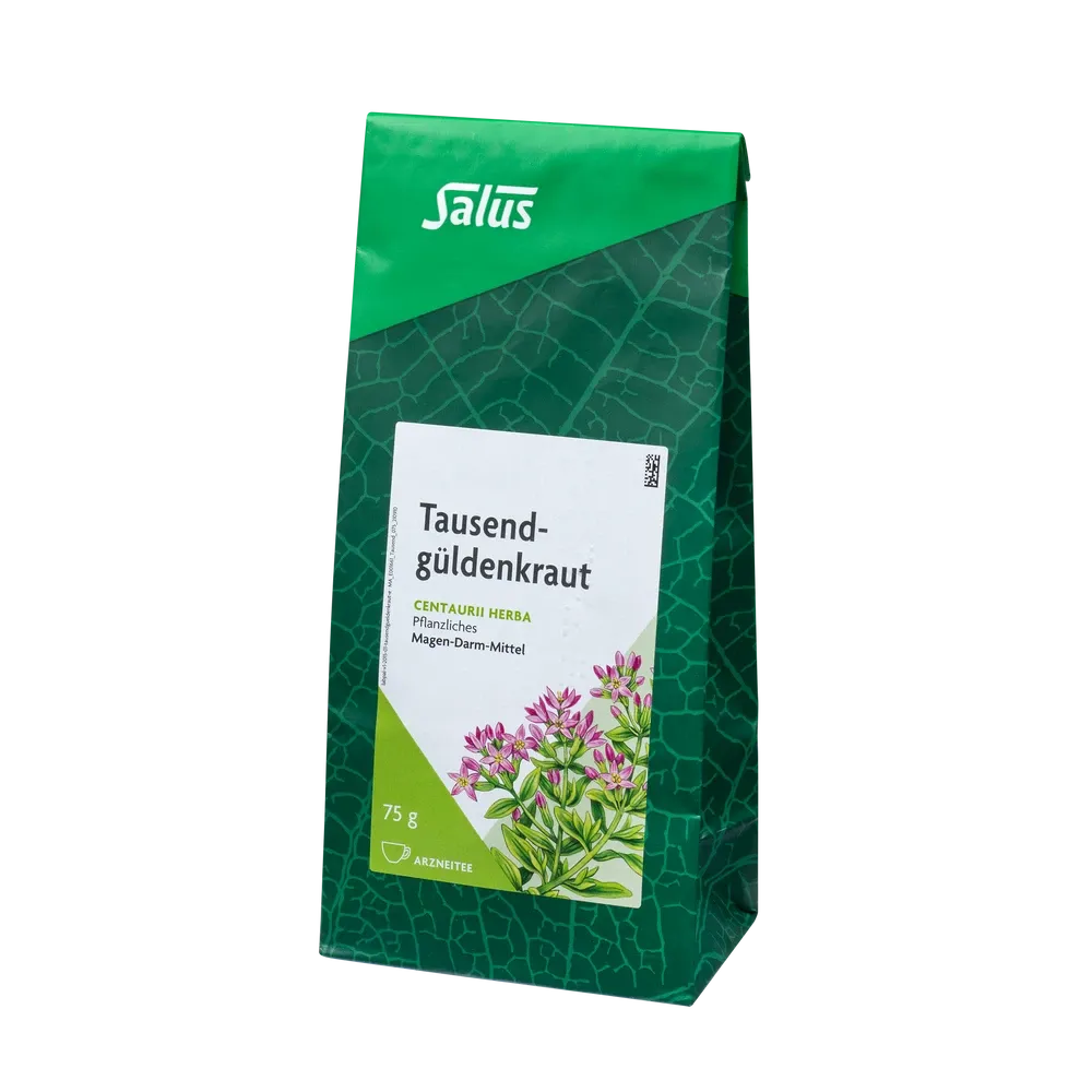 Salus Tausendgüldenkraut Tee – 75 g Packung pflanzlicher Arzneitee für Magen und Verdauung