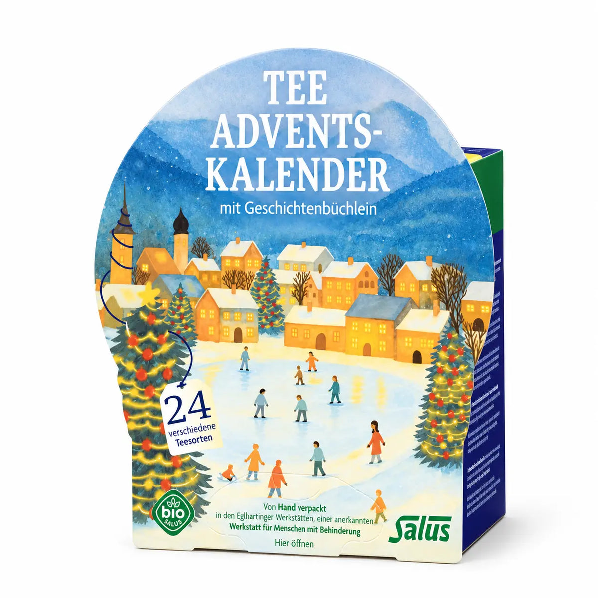 Salus Bio Tee Adventskalender mit 24 verschiedenen Teesorten und Geschichtenbüchlein