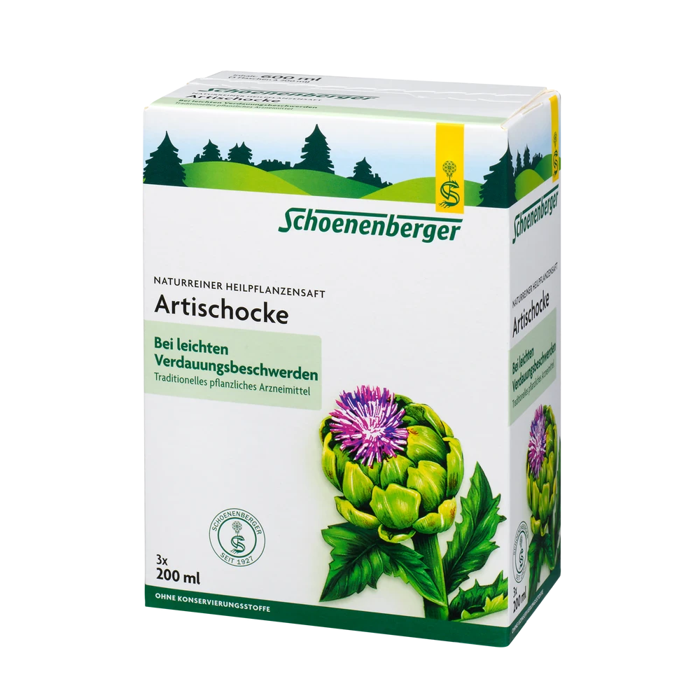 Schoenenberger Artischocken Saft Bio 3x200 ml Packung