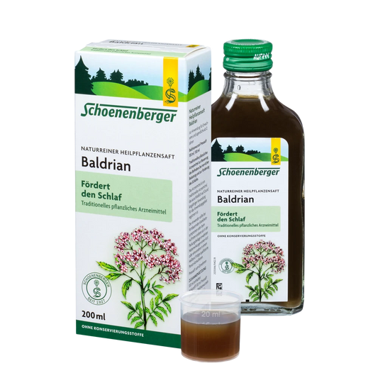 Schoenenberger Baldrian Saft 3×200 ml – Bio Heilpflanzensaft zur Unterstützung von Ruhe und Schlaf