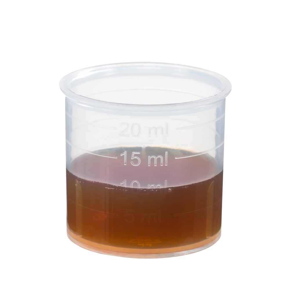 Dosierbecher 20 ml mit 15- und 10-ml-Markierung für Schoenenberger Brennnessel Pflanzensaft