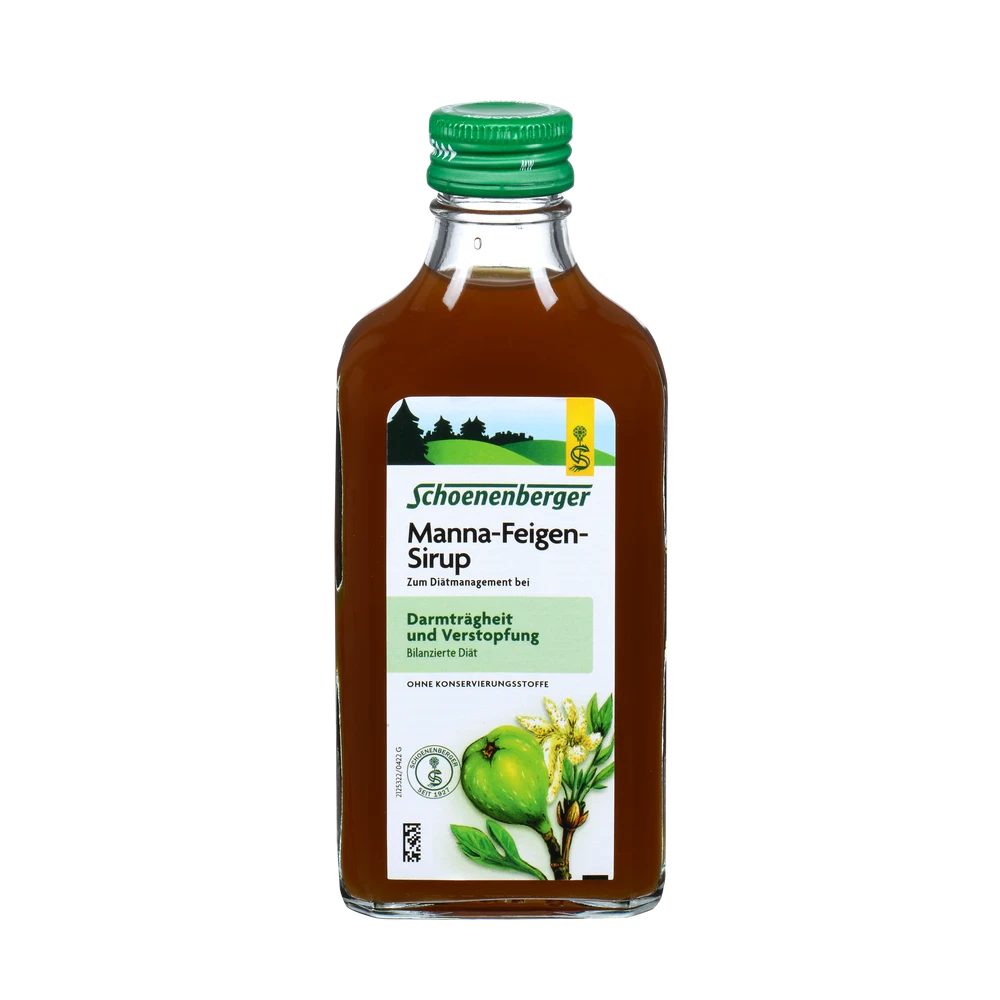 Schoenenberger Manna Feigen Sirup 200ml Glasflasche – bilanzierte Diät bei Darmträgheit