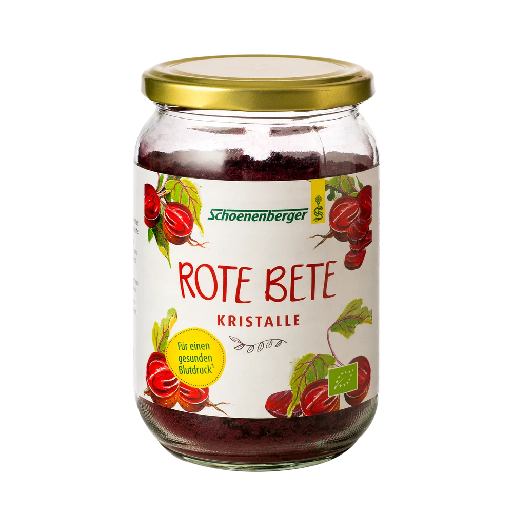 Schoenenberger Rote Bete Kristalle bio 200g im Glas mit Schraubverschluss