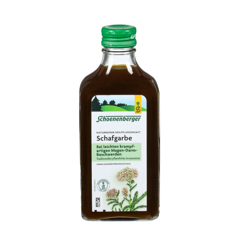 Schoenenberger Schafgarbe Saft 200 ml – Glasflasche in Bio-Qualität