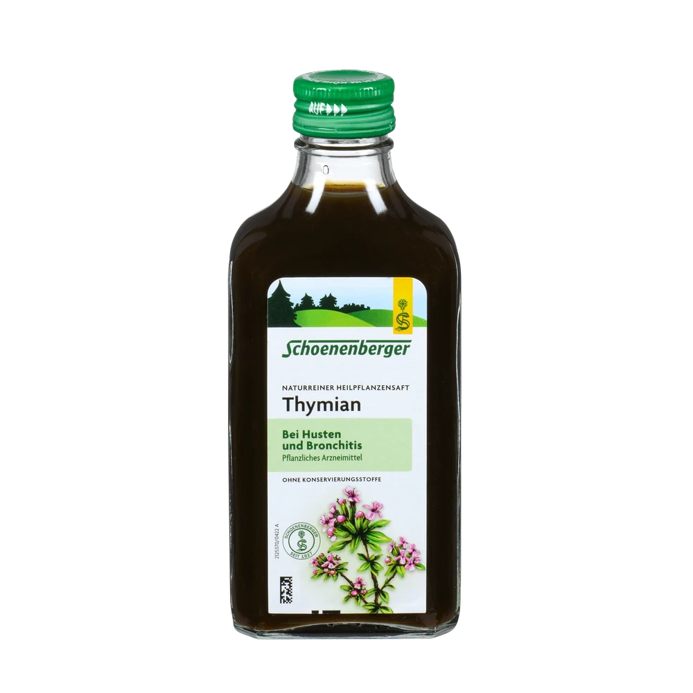 Schoenenberger Thymian Saft 200ml Flasche naturreiner Heilpflanzensaft