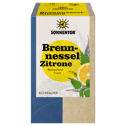 Sonnentor Brennnessel Zitrone Bio Kräutertee 18 Beutel Vorderseite