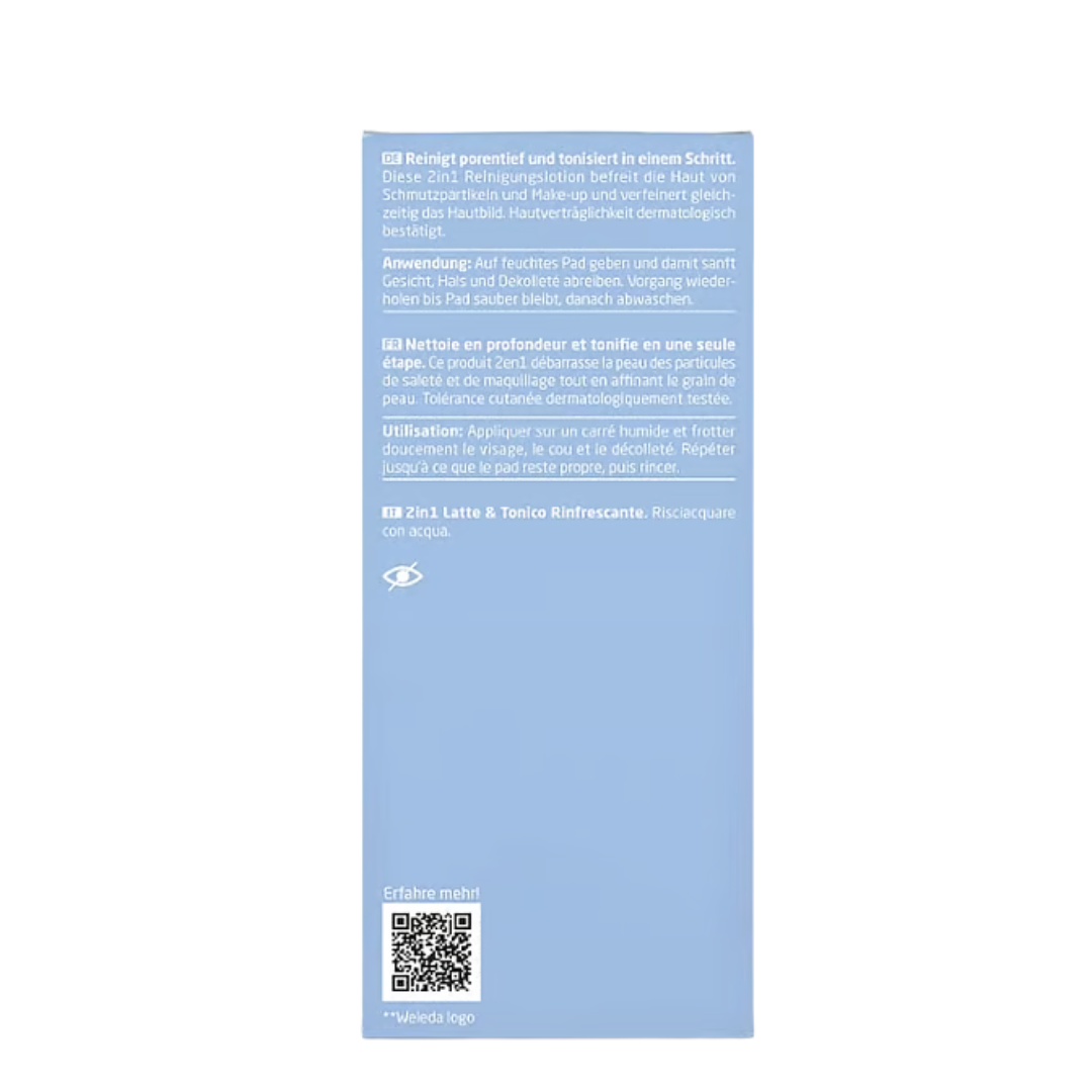 Weleda 2in1 Erfrischende Reinigung – Inhaltsstoffe und Anwendung der erfrischenden Gesichtsreinigung