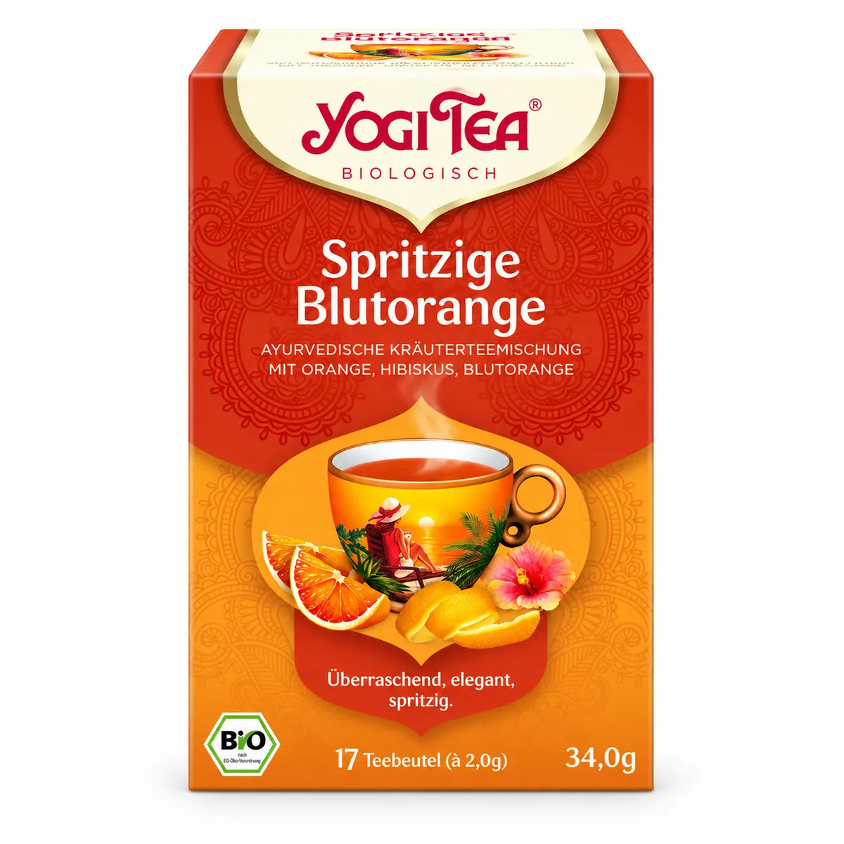 Yogi Tea Spritzige Blutorange Bio mit 17 Teebeuteln