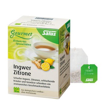 Salus Gourmet Ingwer Zitrone Kräutertee bio 15 FB, 30g