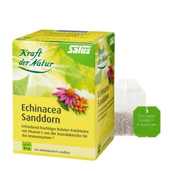 Salus Echinacea Sanddorn Kräuter-Früchtetee bio 15 FB, 30g