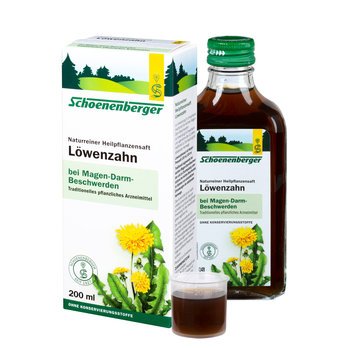 Schoenenberger Löwenzahn, Naturreiner Heilpflanzensaft bio, 200ml