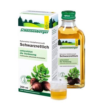 Schoenenberger Schwarzrettich, Naturreiner Heilpflanzensaft bio, 200ml