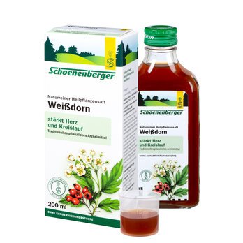 Schoenenberger Weißdorn, Naturreiner Heilpflanzensaft, 200ml