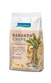 Reformhaus Bananen-Chips, ungesüsst bio, 175g