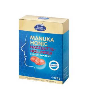 Bio Manuka Honig Hagebutte-Holunder Bonbons, 100g