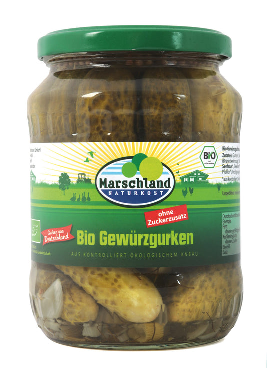 Marschland Bioland Bio Gewürzgurken 670g