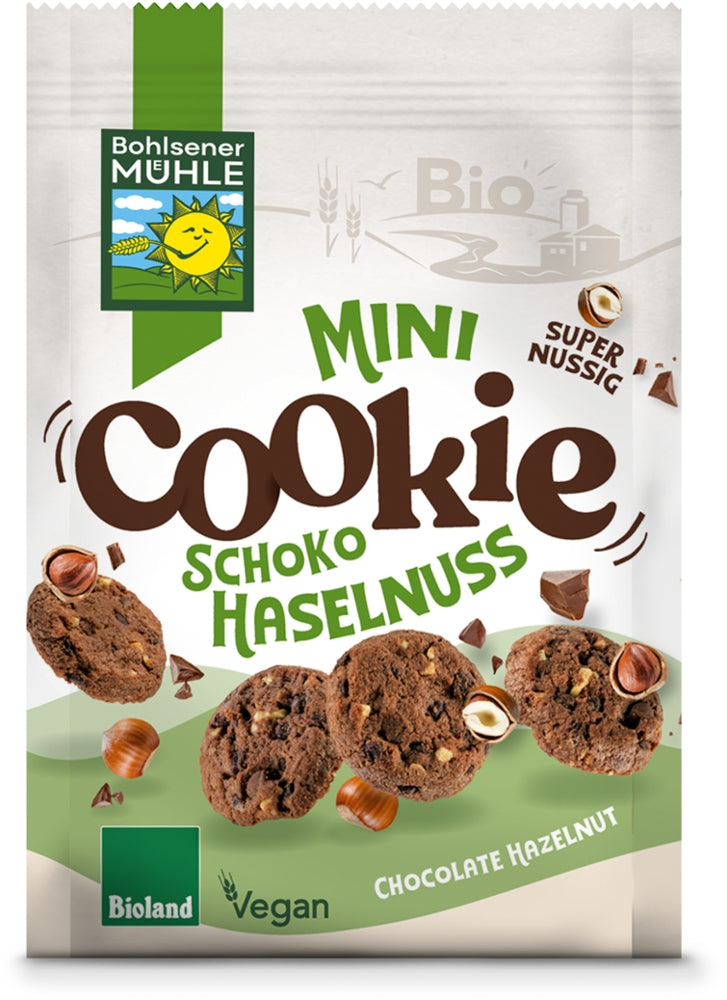 Bohlsener Mühle Mini Cookie Schoko Haselnuss, 125g