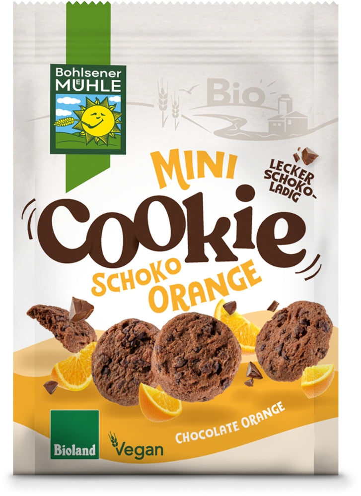 Bohlsener Mühle Mini Cookie Schoko Orange, 125g
