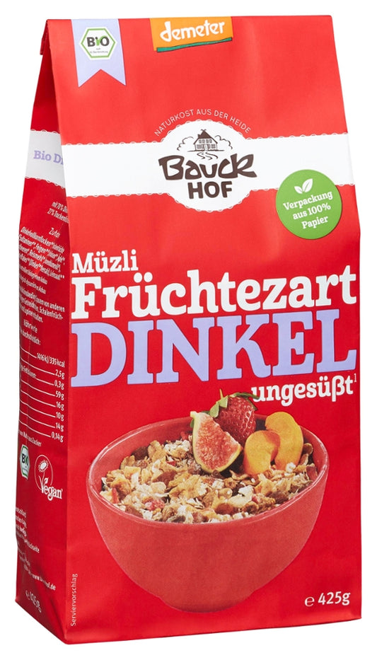 Bauckhof Dinkel Müzli Früchtezart Demeter, 425g
