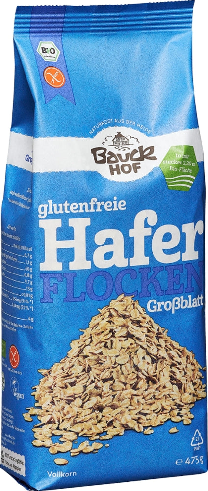 Bauckhof Haferflocken Großblatt glutenfrei 475g